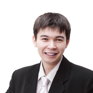 beyaz üzerine başarılı bir genç entrepreneur.isolated portresi