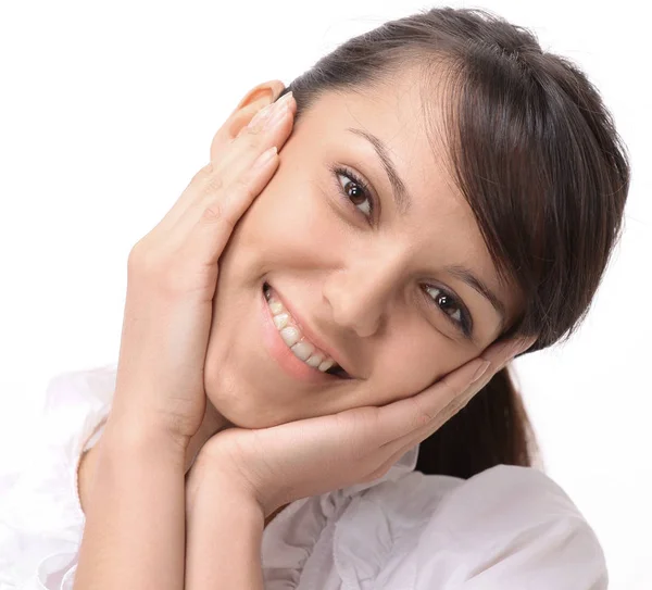 Rostro de una joven empresaria de éxito — Foto de Stock