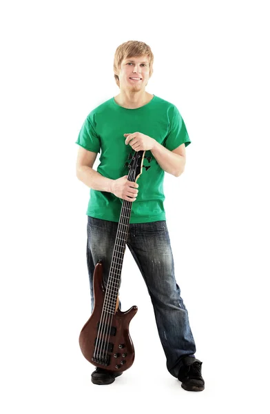 Νεαρός άνδρας με κιθάρα — Φωτογραφία Αρχείου