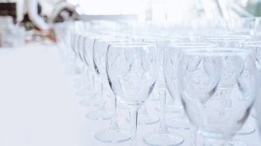 Boş cam gözlük Restoran tablo