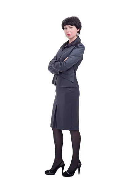 In full growth. portrait of a successful business woman — Stok fotoğraf