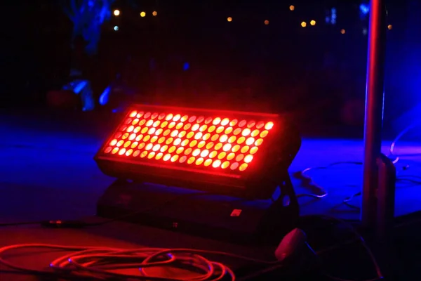 Close up.spotlight on the streets on the eve of Halloween — Stock Photo, Image