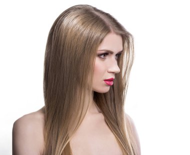 siyah bir elbise güzel kız. beyaz üzerinde izole