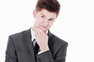 dalgın adam baş beyaz izole el ile'den aksesuarlar