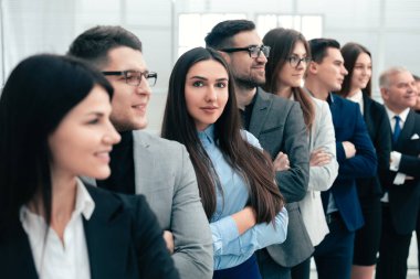 professional team of business people standing together.