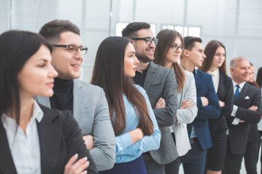 professional team of business people standing together.