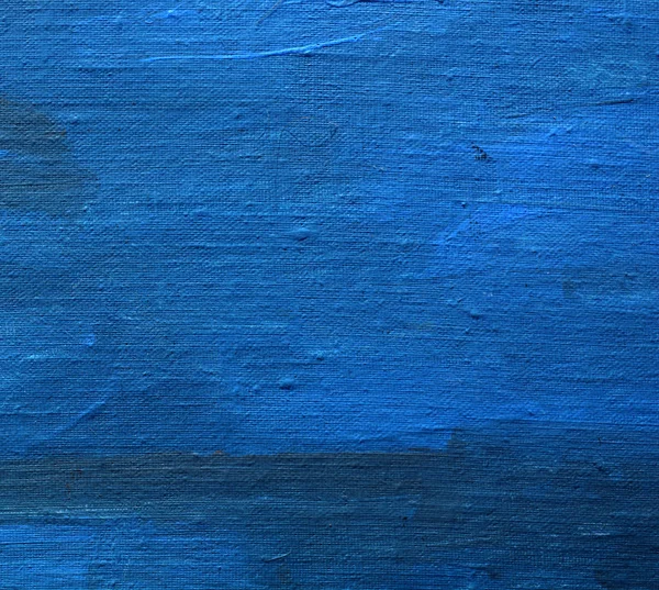 アクリル ペイント アート リネン キャンバス ブルーの背景 — ストック写真