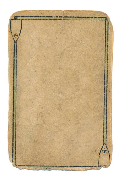 антикварная игральная карта с крест знак фона изолированы
 