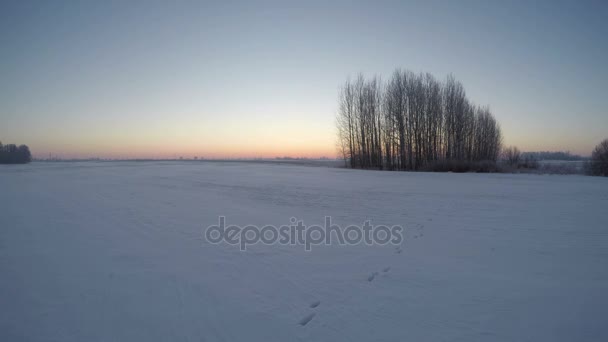 Mañana de invierno amanecer, lapso de tiempo 4K — Vídeos de Stock