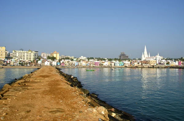 Southest Hindistan şehir Kanyakumari panorama — Stok fotoğraf