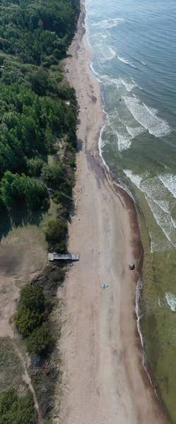 Baltic Sea Coastline Summer End Lithuania Aerial View — Stock Photo, Image