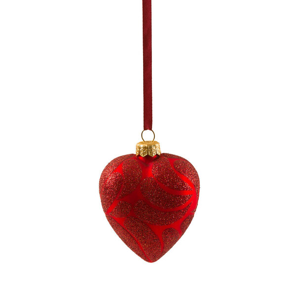 Christmas heart isolated on white background New Year