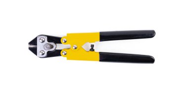 İş aletleri. Beyaz arkaplanda kıskaçlar izole edildi