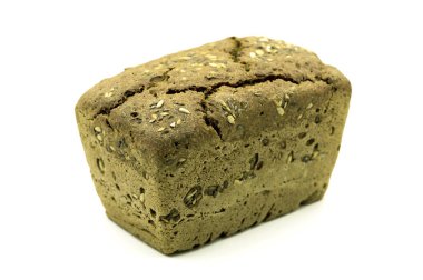 Bir somun ekmek beyaz zemin üzerine