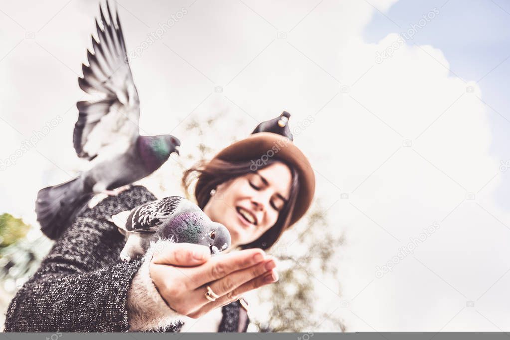 Young Female Tourist Enjoying Her Trip To Paris