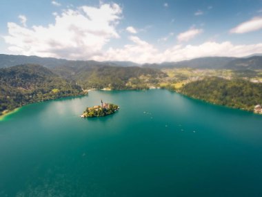 Slovenya, Bled Gölü Havadan Görünümü