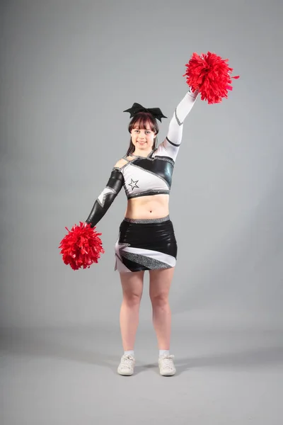 Studio Shot van Cheerleader poseren — Stockfoto