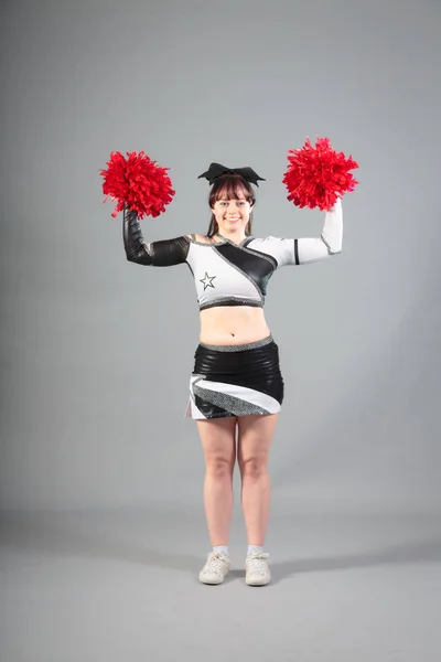 Studio Shot van Cheerleader poseren — Stockfoto