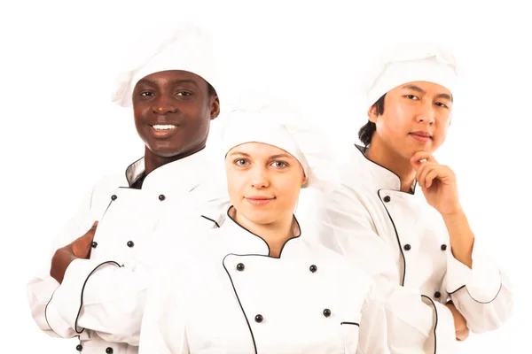 Багатоетнічна група кухарів — стокове фото