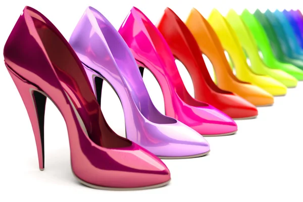 Rainbow High Heels — Stock Photo, Image