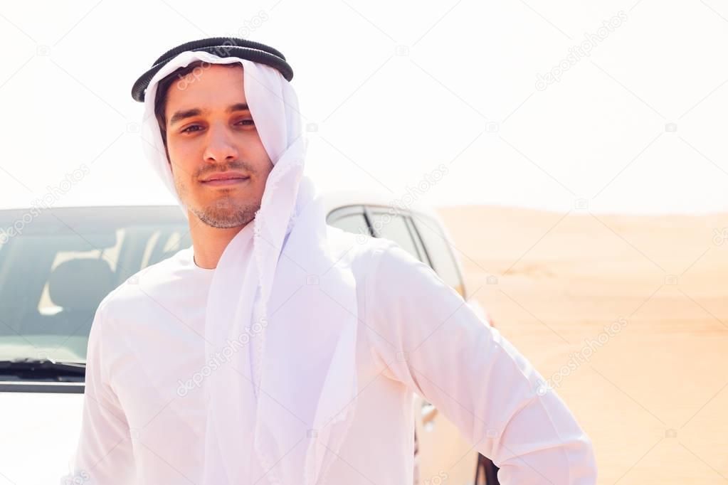 Young Arabian Man In The Desert
