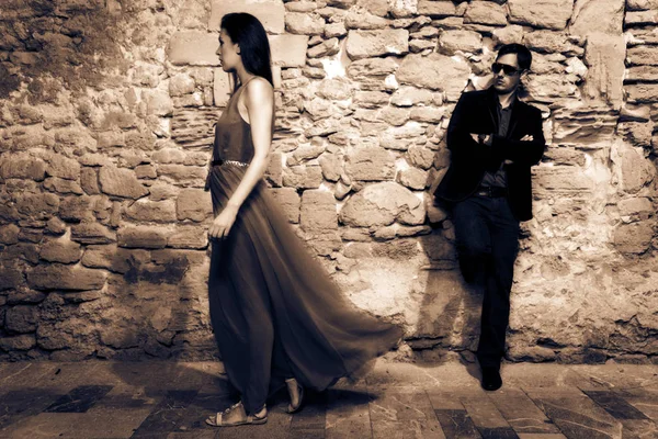 Genç Moda çift poz