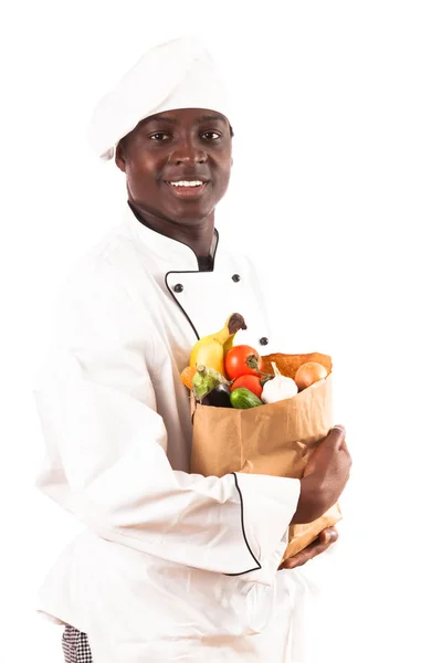 Cook Holding Comestibles — Foto de Stock