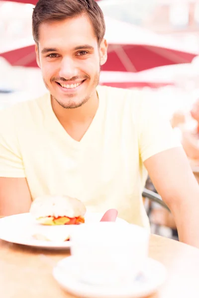 Young Man Having A Good Day Out In The City — Stock Photo, Image