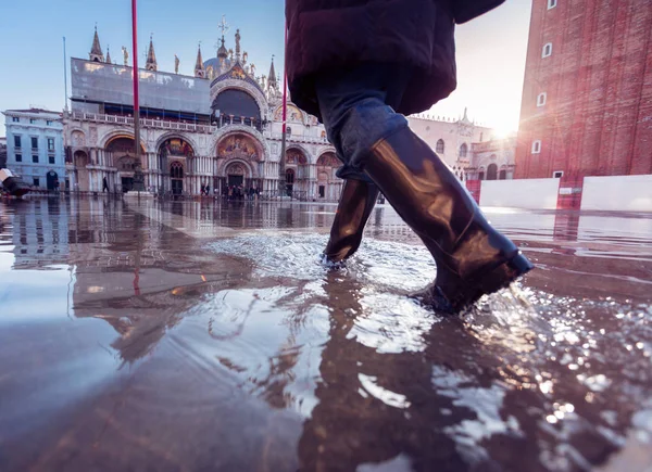 Acqua Alta In Venice — Stockfoto