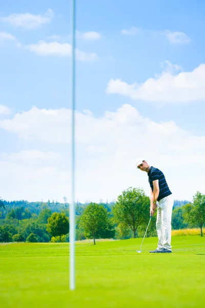 Golf Player Putting — Stock Photo, Image