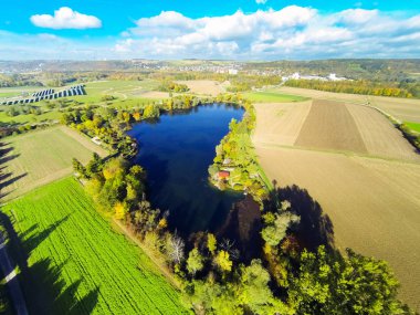 Alanlar ve göller havadan görünümü