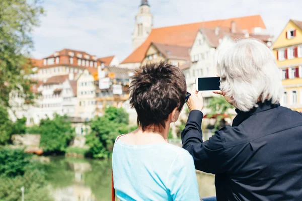 Üst düzey çift Tuebingen, Almanya — Stok fotoğraf