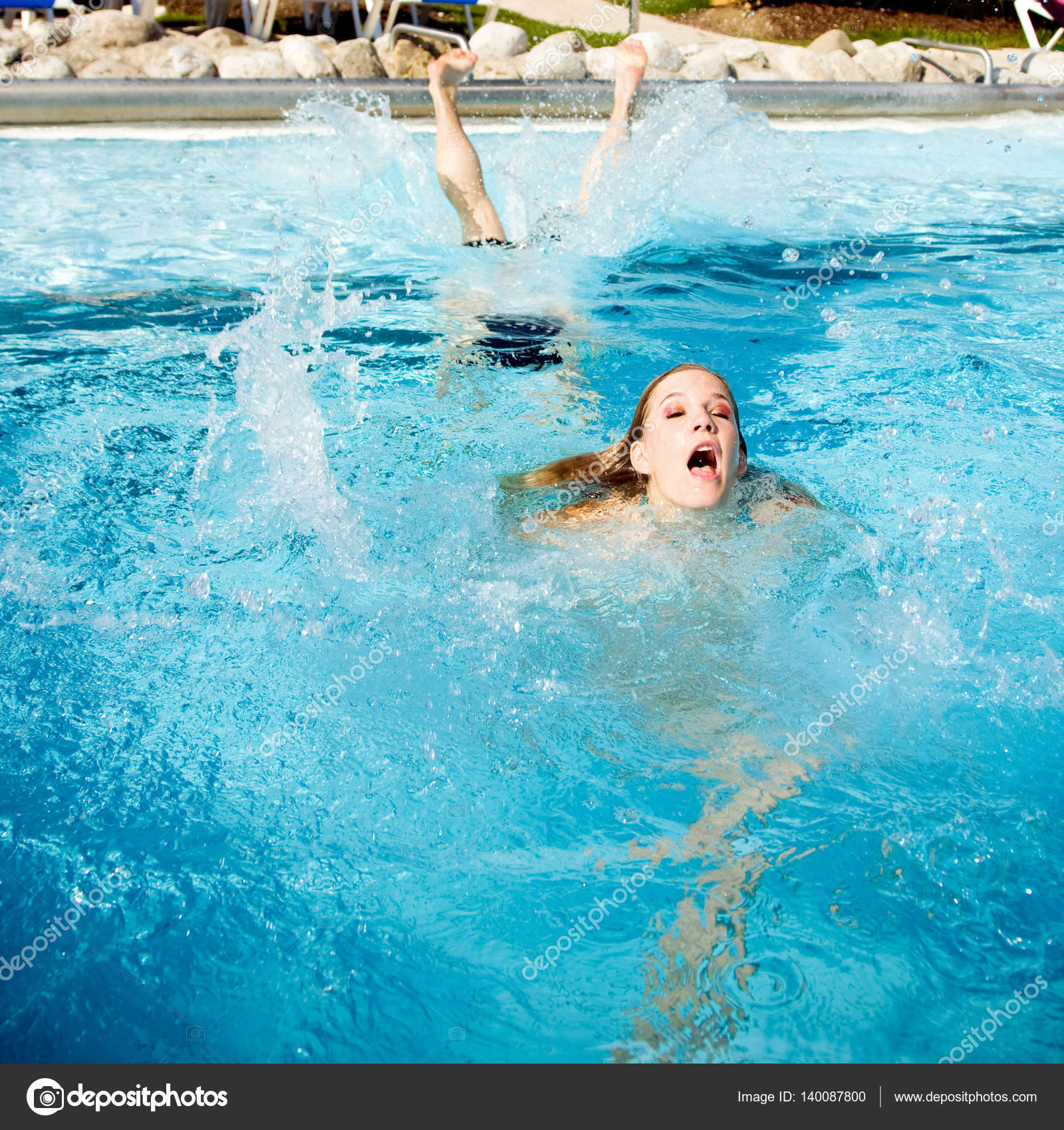 Life Guard Saving Drowning Woman Stock Photo by ©nullplus 140087800