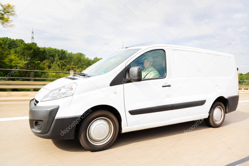 Delivery Van on the Highway