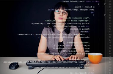 Genç kadın bir Java programı yazma