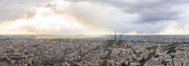 Paris manzarası Eyfel Kulesi ile yüksek çözünürlüklü Panoraması