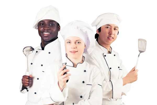 Groupe multi-ethnique de cuisiniers — Photo