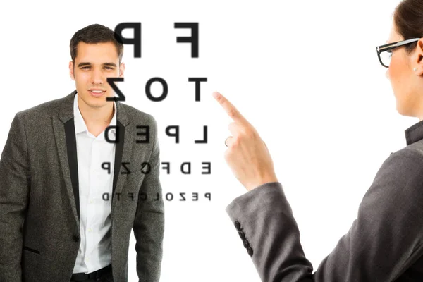 Hos optikern — Stockfoto