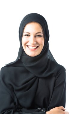 Geleneksel Arap Kıyafeti Giyen Genç Kadın