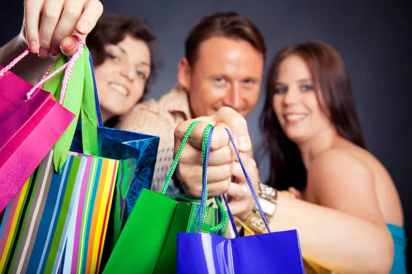 Group Of Young People Enjoying Their Shopping Spree — Stock Photo, Image