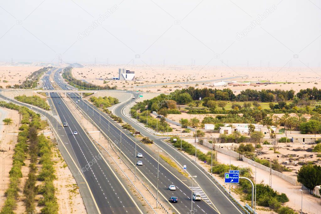 Highway Running Through The Desert