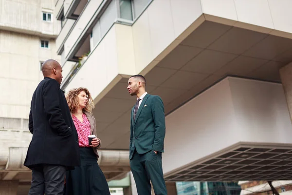 Business People Talking In La Defense, Paris, France — Stock Photo, Image