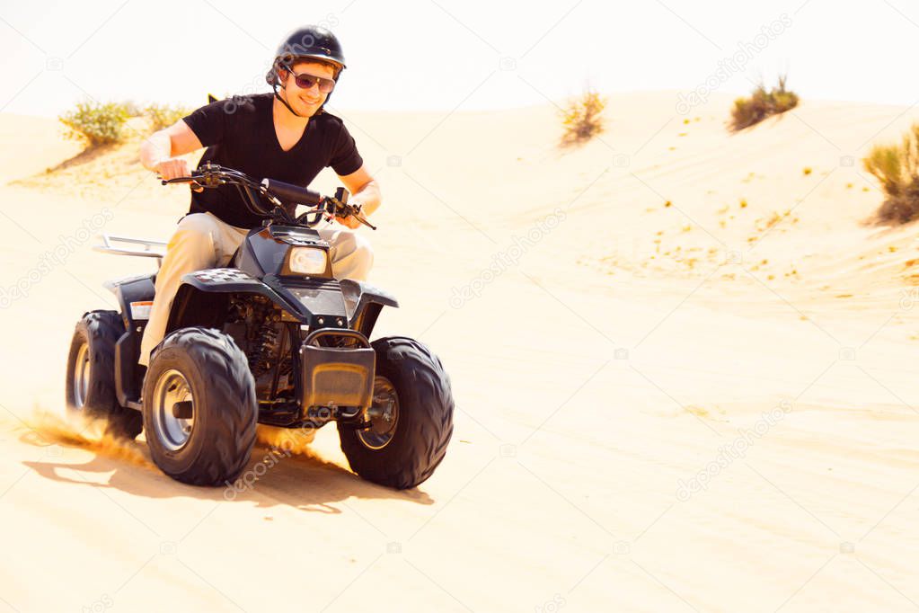 Tourist Riding Quad Bike