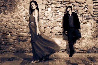 Genç Moda çift poz