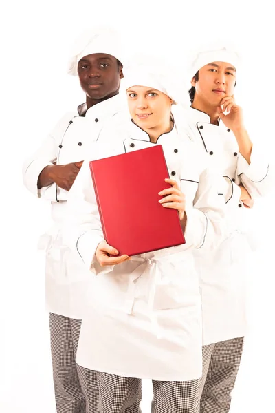 Grupo multi-étnico de cozinheiros — Fotografia de Stock