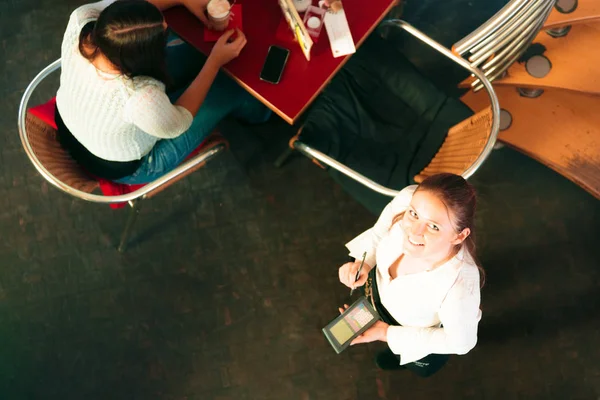 Friendly Waiter At A Cafe — Stock Photo, Image