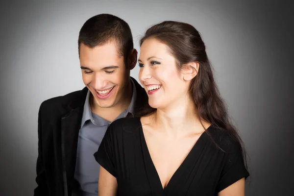 Studio Shot of Laughing Couple — Stock Photo, Image