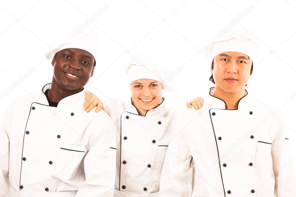 Multi-ethnic Group Of Cooks
