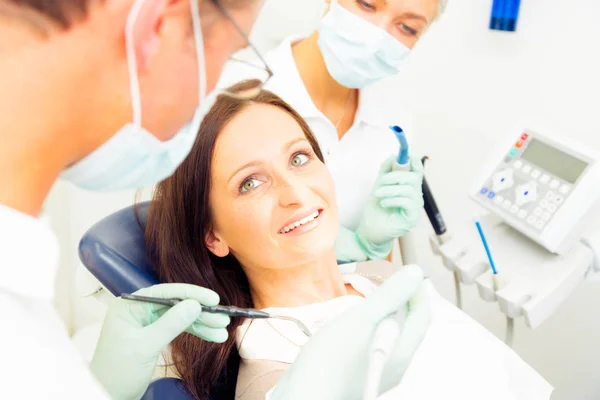 Young Woman At The Dentist — Stock Photo, Image