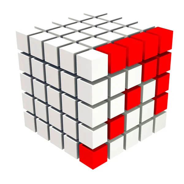 White Cubes With Red Arrow — Stock Photo, Image